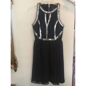 Black Dress with Studded Detail
